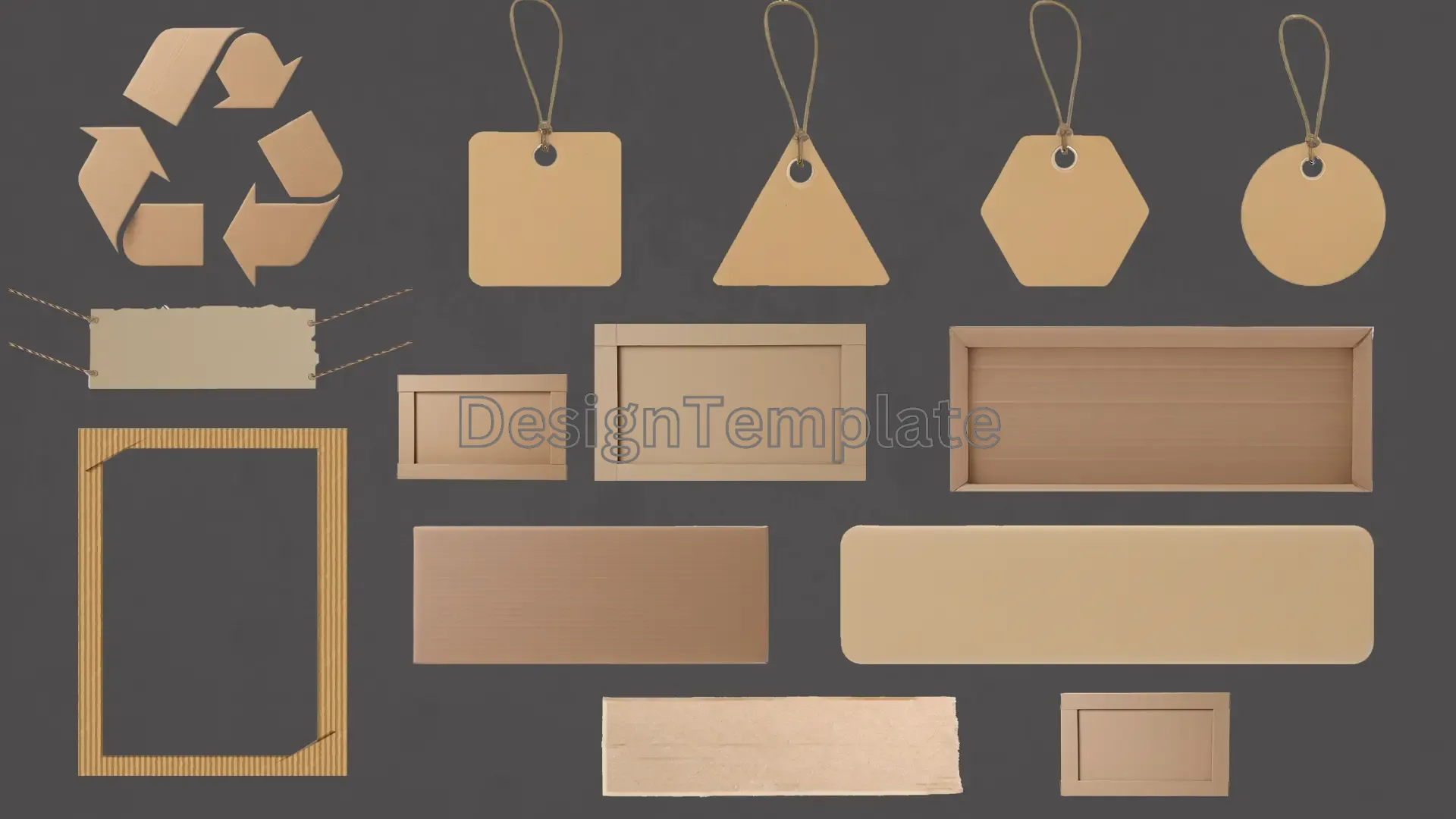 Sustainable Packaging Tags 3D Elements Pack image